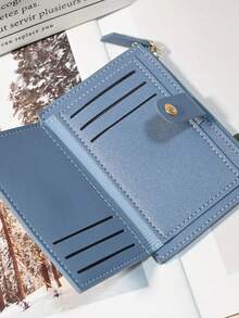 Personalized Women's Genuine Leather Wallet, Customizable With Birthday Floral Pattern And Name, Mother's Day Gift, Bridesmaid Gift, Christmas Gift, Valentine's Day Gift, Personalized Women's Folding Wallet, Women's Party Gift, Bridesmaid Gift, Holiday Gift