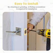 Placa trasera de placa de golpeo Deadbolt de 25 cm x 2 1/4 pulgadas esquina redonda resistente con 4 tornillos - como en la foto - Ver 5