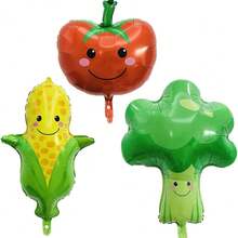 3/4/8Pcs Fruits Vegetables Balloons, Fruit Birthday Party Giant Vegetable Fruits Reusable Helium Balloons, Different Shape Foil Balloons For Party Gathering Birthday Baby Shower.Wedding. Kids Gift - Multicolor - View 13