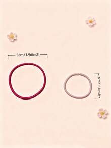 50 bunte Kinder Schmetterling Haargummis, einfache festliche elastische Stirnbänder, rot, Kinder Haaraccessoire Geschenkset, geeignet für Mädchen Pferdeschwänze und Zöpfe, perfekt für den täglichen Gebrauch