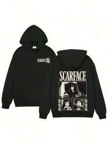 2026Classic Gangsters Movie Scarfaces Puls Tony Montana Al Pacino Graphic Hoodies Mens Women Clothing Cozy Oversized SweatshirtsLoose And Comfortable-Celebraciones Navideñas Hoodies For Men Black Hoodie For Women Men's Hoodie - Black 2 - View 6
