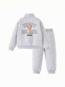 mini bala Infrared Heating Series Boys Thermal Set Antibacterial Long Sleeve & Pants Warm Winter 2025 - Light Gray - View 5