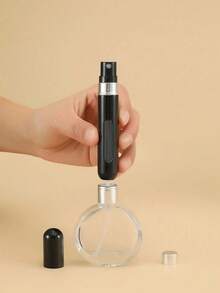 6ml Refillable Perfume Atomizer Mini Portable Spray Bottle - Leakproof Empty Pump Case For Travel Outgoing Daily Use Fine Mist Fragrance Dispenser Fit Purse Pocket Random Color - Black - View 3