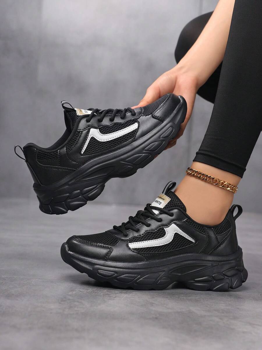 Trending Chunky Sneakers 2025, Ins Influencer Style, Platform, Lightweight, Soft Sole, High-End Sneakers