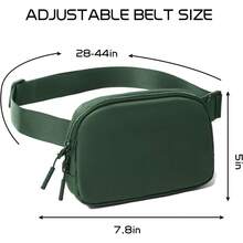 Bolsa de Cintura, Riñonera, Bolsos Cruzados para Mujeres, Cierre de Cremallera Bidireccional, Paquetes de Cintura de Moda con Correa Ajustable, Regalos para Chicas Adolescentes, Regalos de Cosas de Moda para Mujeres y Chicas Adolescentes (Verde) - Marrón oscuro - Ver 10