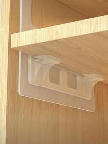 4个加长隔断支架，免打孔隔断支架，直角层板支架，衣柜免钉粘合剂，承重支撑支架，粘合剂层板支架，自粘层板支撑销，免打孔层板销，适用于衣柜、橱柜、层板、厨房橱柜、书柜和其他多层隔断。 - 彩色 - 查看 5