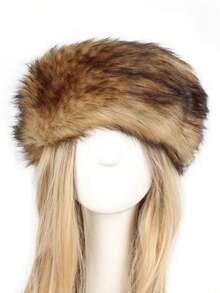 1pc Fashionable Fluffy Headband, Warm Faux Fur Winter Headwear, Personalized Warm Headpiece, Suitable For Outdoor Travel, Gift For Her, Surprise Valentine's Gift, Women Scarf, Autumn Headband, Sports Hair Accessory, Autumn Women Headband, Yoga Sports Headband, Fitness Headband, Running Winter Headband, Suitable For Women's Winter Resort Outfit, Warm Absorbent Headband For Ladies Women Hair Accessories Elegant Hair Band - Multicolor - View 3