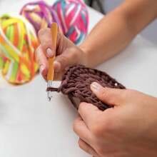 1pc Colorful T-Shirt Yarn Elastic Fabric Crochet Cloth Yarn For DIY Knitting, 36 Yards Soft Thick Polyester Fabric Knitting Yarn For Hand Beginner DIY Bag, Basket, Cushion, Crocheting Projects, Home Decor 100g/3.53oz - Multicolor - View 9