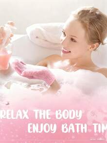 Exfoliating Gloves, Loose Shower Gloves With Loops, Exfoliating Body Scrub, Dead Skin Remover, Body Bath Gloves, Beauty Spa Massage, Body Scrub, Men's And Women's Bath, Giving Friends Holiday Gifts, Birthday Gifts, Christmas Gifts