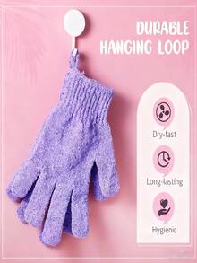 Exfoliating Gloves, Loose Shower Gloves With Loops, Exfoliating Body Scrub, Dead Skin Remover, Body Bath Gloves, Beauty Spa Massage, Body Scrub, Men's And Women's Bath, Giving Friends Holiday Gifts, Birthday Gifts, Christmas Gifts