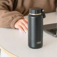 TYESO 500ML/17OZ 1 Piece Stainless Steel Insulated Bottle, Features Handle, Keeps Temperature For 10 To 24 Hours, Double-Walled Stainless Steel Construction For Leak Proof And A Distinctive Design. Ideal For Sports, Fitness, Travel, Commuting And School Use. Makes An Excellent Gift. - Ngẫu nhiên - Xem 5