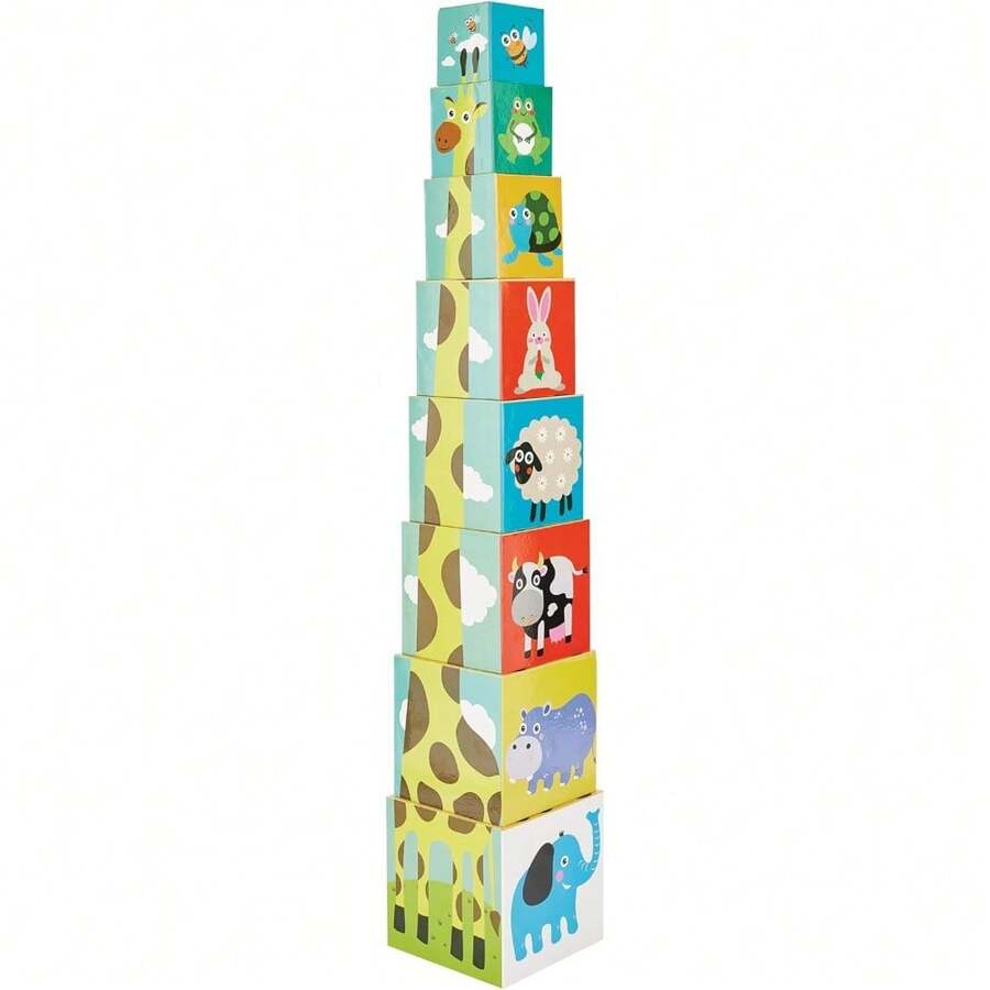 Kidoozie Stack N' Learn Cubes: construye una Jirafa de 30 Pulgadas con ...