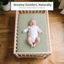 Cotton Muslin Crib Fitted Sheet, Suitable For Baby Delight, Dream On Me, AMKE And Other Brands Rectangular Mattresses, Soft And Comfortable For Baby Boys And Girls