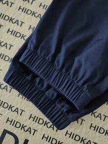 Hidkat Quần Cargo cạp rút có túi cho nữ, quần dạo phố thoải mái cho mùa thu và mùa xuân - Màu xanh hải quân - Xem 8