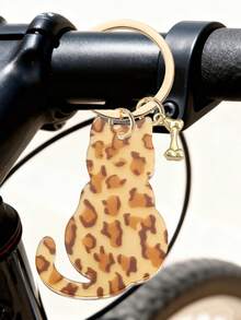 Double-Sided Acrylic Leopard Print Cat And Dog Bone Keychain, Stylish, Classic, And Cool Animal-Themed Bag Charm, Diy Jewelry Accessory. Can Be Hung On Backpacks, Handbags, Car Keys, Door Keys, And Mobile Phone Accessories. A Perfect Souvenir Or Personalized Gift For Friends And Family, Ideal For Christmas.