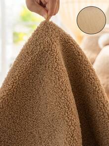 1件加厚绒面沙发套，提花秋冬沙发垫，保暖柔软，宠物友好，防污防刮，四季皆宜，适用于客厅、卧室、户外，适合1/2/3/4人沙发