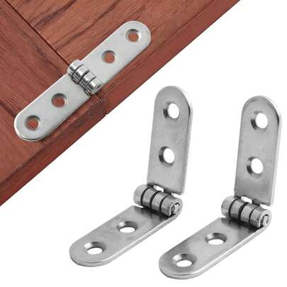 4/8pcs 180 Degree Foldable Hinges, Practical Furniture Flexible Screw Hinges, Sturdy Anti-Pressure Silver Cabinet Door Hinges, Household Use