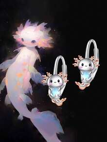 1 Pair Cute Hoop Earrings, Suitable For Teenage Girls As Daily Accessory, Party Jewelry Or Birthday Gift - 1# - View 6