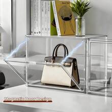 Lifevilion Clear Acrylic Handbag Display Case | Dustproof Stackable Purse Organizer For Luxury Bags, Premium Quality & Transparent Design, Ideal For Fashion Retail & Collection Display - Trong sáng - Xem 6