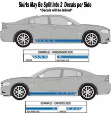 Double Stripes RT Lettering Vinyl Livery Kit Fits Dodge Challenger 2015 - 2023 - 乾黑炭 - 查看 4