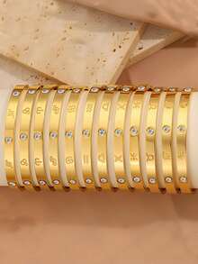 男女通用十二生肖祝福手链，18K镀金不锈钢材质，幸运符，送给爱人的礼物，生日礼物 - 生辰手鐲 - 查看 2