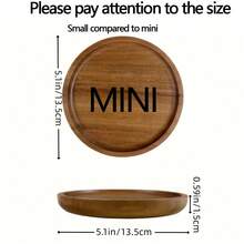 4 Wooden Pallets, Round Acacia Wood Plates, Not Easily Broken, Lightweight And Easy To Clean, Suitable For Holding Dishes, Snacks, Desserts, Qiao Qiong Celebration Gifts, The Perfect Choice For Christmas - 黃色 - 查看 11