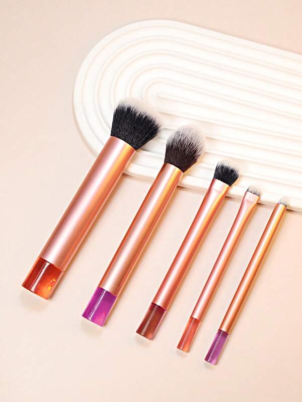 5pcs Makeup Brush Set: Contour Brush, Blush Brush, Eyeshadow Brush, Highlighter Brush, Precision Brush, Suitable For Beginners,Brush Set,Makeup Brush Kit,Make Up Brush Set,Make Up Set Complete,Makeup Brush Set,Complete Makeup Kit,Brush Kit,Brushes Makeup Set,Makeup Gift Set,Set