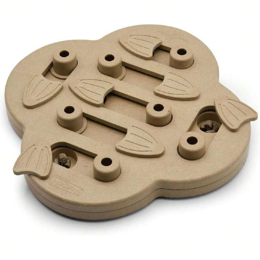 By Nina Ottosson Dog Hide N' Slide Treat Puzzle Enricent Toy, Level 2 Intermediate, Tan, Composite,30796191 - 藏蓝色 - 查看 1