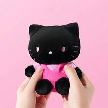 Miniso 1pc Sanrio Character Color Changing Plush Hanging Decor - Hello Kitty (Black) - High Quality Soft Plush, Creates Cozy Atmosphere In Car - Multicolor - View 2