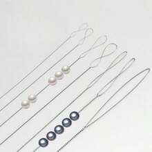 7pcs Stainless Steel Beading Needles Set, Suitable For Fine Beads, DIY Jewelry Making Tools, Durable And Flexible