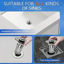 1/2个装 - 通用水槽排水塞 - 弹跳式防堵塞、防异味、防虫浴室洗脸盆过滤塞 厨房用品 厨房配件 厨房 厨房工具 - 銀色 - 查看 7