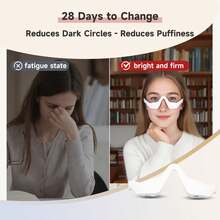 Red Light Therapy Glasses For Under Eyes Microcurrent Eye Massager With 650nm Contour Fit, Hands-Free Device To Reduce Dark Circles, Puffiness, Wrinkles & Eye Fatigue Rejuvenation Mask For Women & Men - White - View 4