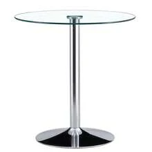 Modern Minimalist Table With Glass Beam: With A Diameter Of 89 Cm And A Height Of 92 Cm, It Is The Ideal Choice For A Light Luxury Structure. - Silver - View 9