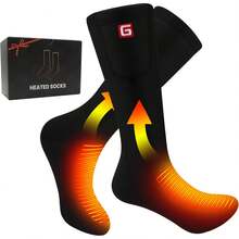 Calcetines térmicos para hombres y mujeres, 3.7 V 4000 mAh, recargables, calentadores de pies, eléctricos, antibolitas, lavables para invierno, frío, trabajo al aire última intervensión - 1 - Ver 2