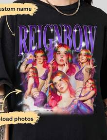 Custom 90s Graphic T-Shirt_ Vintage Bootleg Rap Tee - Black - View 1