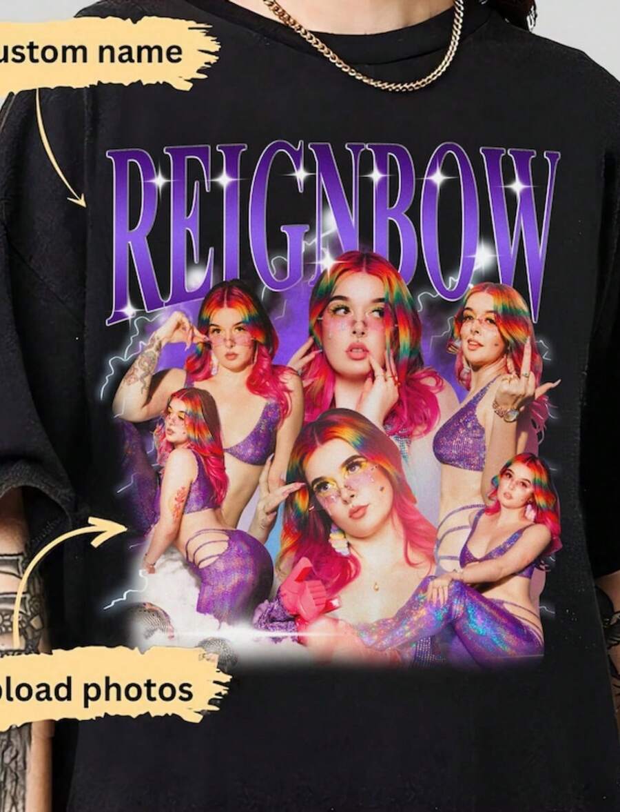 Custom 90s Graphic T-Shirt_ Vintage Bootleg Rap Tee - Black - View 1