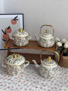 一套时尚蜻蜓图案厨房户外炊具，包含咖啡滴滤壶和咖啡壶。适用于炉灶和壁炉，适合家庭厨房、户外露营和野餐等多种场合。便携式设计，可用作水壶、茶壶或咖啡壶，是馈赠亲友的绝佳礼物。 - 蜻蜓 - 查看 4