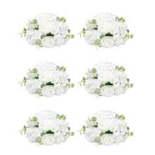 YISSALE Fiori artificiali e piante artificiali - Bianco, Verde - Visualizzare 12