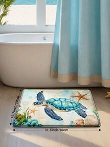 DAJIANG 1 tấm thảm phòng tắm phong cách đại dương mùa hè, thấm hút nước tốt, đế chống trượt, thảm trải sàn mềm mại và thoải mái, thảm trải sàn phòng ngủ, thảm trải bồn tắm có thể giặt bằng máy, trang trí nhà cửa cho phòng giặt ủi, trang trí phòng lễ hội, thảm lối vào, thảm trải sàn, thích hợp cho mùa thu, mùa đông, trang trí phòng ngủ, trang trí mùa thu, thảm, thảm trải sàn, trang trí Giáng sinh, lễ tạ ơn, ngày lễ tình nhân - Nhiều màu - Xem 3