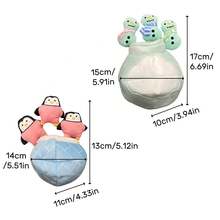 3-In-1 Snowman Plush Dog Chew Doll With Sound, Suitable For Dogs And Cats To Play And Entertain Themselves - Multicolor - View 3