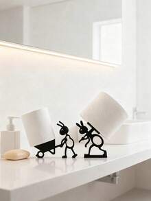 1个简约实用纸巾盒架 - 可爱现代的蚂蚁造型，创意十足的纸巾盒，生动的动物设计。这款优雅的卫生纸架为您的浴室空间增添趣味和时尚感，适用于家居装饰、办公室洗手间或任何洗漱区域。是家庭浴室的理想之选。 - 彩色 - 查看 7