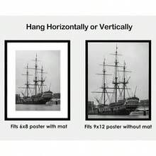 9x12 Picture Frame Display Pictures 6 X 8 With Mat Or 9 X 12 Without Mat For Wall Mounting Display Photo Frames Black - màu đen - Xem 6