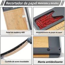 MORNWELL Guillotina para Papel,Protección de  Automática,Cortador de Papel A4 de 12 Pulgadas,Cortadora uso rudo para A4/B5/A5/B6/B7,Mica,Fotos,Etiquetas,Cupón Craft,Hogar,Oficina,Escuelas - 1 - Ver 9