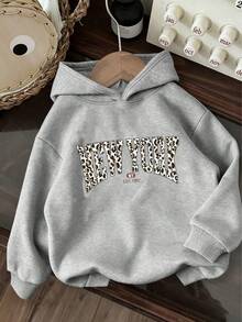 Teen Girls Pullovers, Long Sleeve Hooded Sweatshirts For Teen Girl, Older Teen Girl And Teens. Simple And Stylish With No Pockets, Perfect For Casual Everyday Wear, With Rich Print Details, Perfect For Fall And Winter. - Grey - View 1