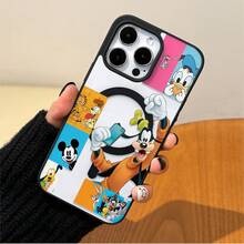 Disney Disney. ‌   Cartoon Character Themed Phone Case Featuring Iconic Figures Like Mickey Mouse And Donald Fauntleroy Duck. Designed With A Vibrant Collage Style. Compatible With 17, 16, 15, 14, 13, 12, And 11 Pro Models, With Shockproof Protection. A Perfect Gift For Family, Frids, Birthdays, Holidays, And Fans Of Classic Cartoons..Christmas Accessories. - trắng - Xem 4