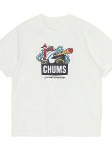 Christmas Men Chums Love &Amp; Adventure Booby PeRIPsheral Pattern Printing Luxury Brand Cotton Men's And Women's T-Shirts Short SLEEs Ves S-5X - trắng - Xem 1