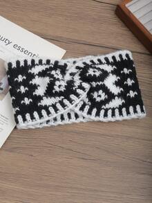 1pc Vintage Elegant Knitted Crossed Wide Headband, Versatile Soft Thick Warm Headband Suitable For Daily Commute And Casual Gatherings, Autumn/Winter Women Bandanas Winter Hair Accessories Fashion Scarf Fashion Hair Bands - Multicolor - View 6