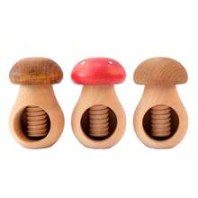 Wooden Mushroom Shaped Nutcracker Walnut Plier Multifunctional Walnut Opener Pecans Clip Easy Cracking Adjustable Nuts Tongs