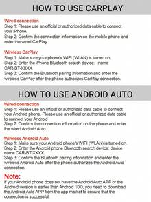 XUDA 2025新款7英寸通用便携式车载多媒体播放器，支持无线CarPlay和无线Android Auto，带触摸屏和遮阳板功能 - 黑色 - 查看 2