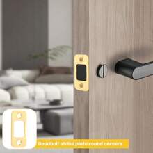 Placa trasera de placa de golpeo Deadbolt de 25 cm x 2 1/4 pulgadas esquina redonda resistente con 4 tornillos - como en la foto - Ver 4